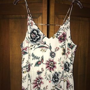 White floral maxi dress